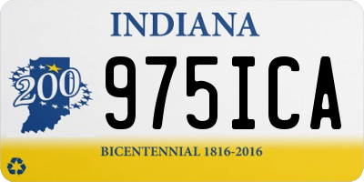 IN license plate 975ICA