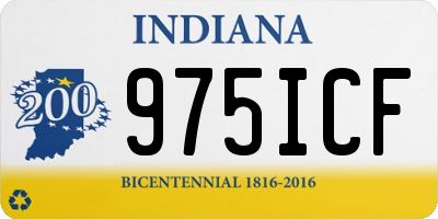 IN license plate 975ICF