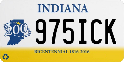 IN license plate 975ICK