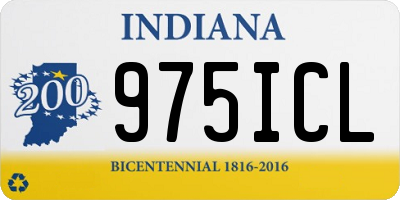 IN license plate 975ICL