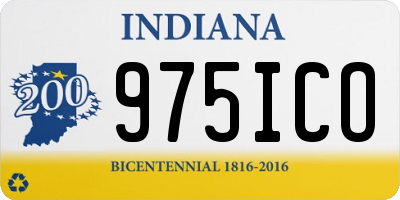 IN license plate 975ICO