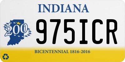 IN license plate 975ICR