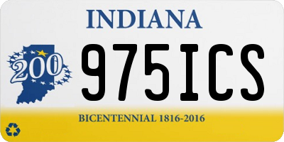 IN license plate 975ICS