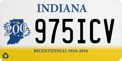 IN license plate 975ICV