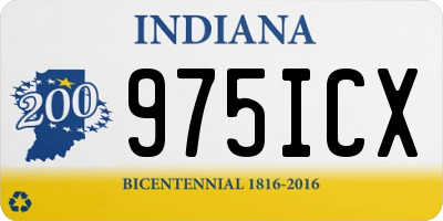 IN license plate 975ICX