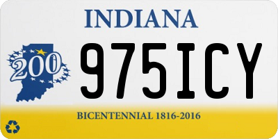 IN license plate 975ICY