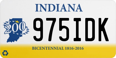 IN license plate 975IDK