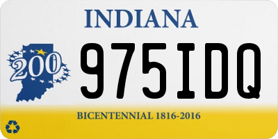 IN license plate 975IDQ