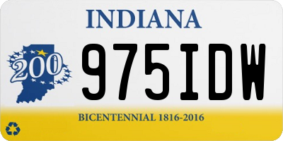 IN license plate 975IDW