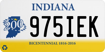 IN license plate 975IEK
