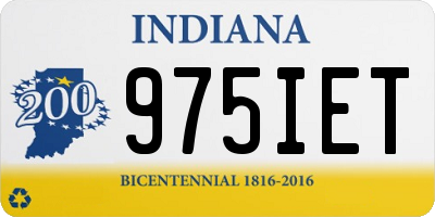 IN license plate 975IET