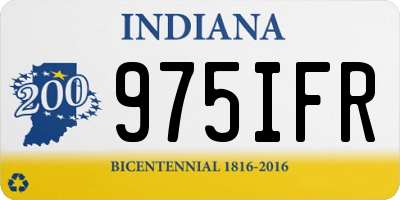 IN license plate 975IFR