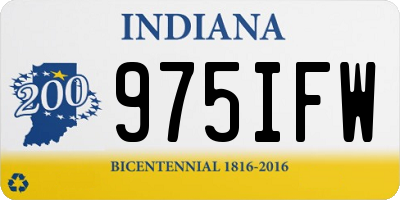 IN license plate 975IFW