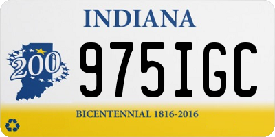 IN license plate 975IGC