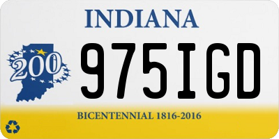 IN license plate 975IGD