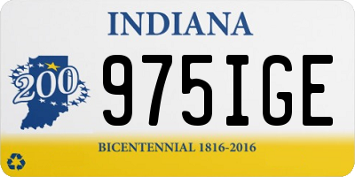 IN license plate 975IGE