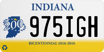 IN license plate 975IGH