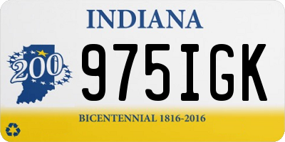 IN license plate 975IGK