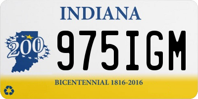 IN license plate 975IGM