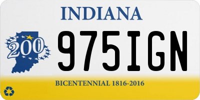 IN license plate 975IGN