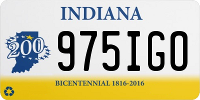 IN license plate 975IGO