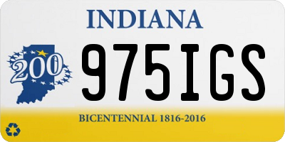 IN license plate 975IGS