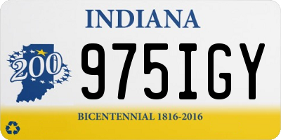 IN license plate 975IGY