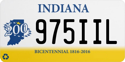 IN license plate 975IIL