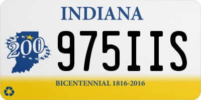IN license plate 975IIS