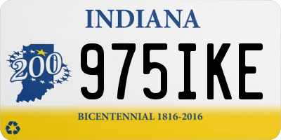 IN license plate 975IKE