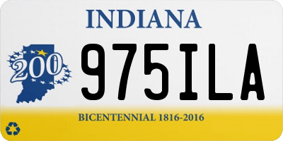 IN license plate 975ILA