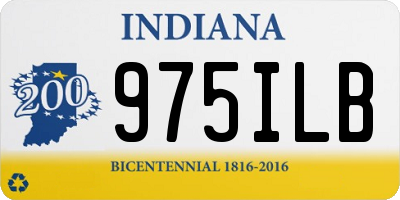 IN license plate 975ILB