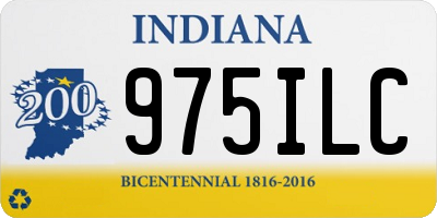 IN license plate 975ILC