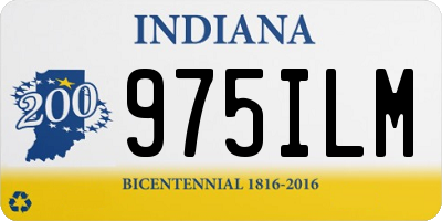 IN license plate 975ILM
