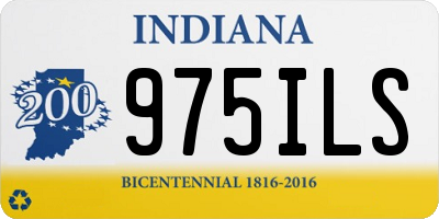 IN license plate 975ILS