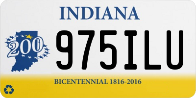IN license plate 975ILU