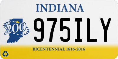 IN license plate 975ILY