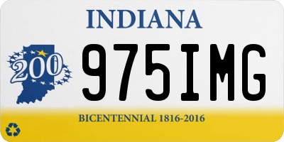 IN license plate 975IMG