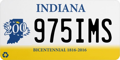 IN license plate 975IMS