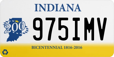 IN license plate 975IMV