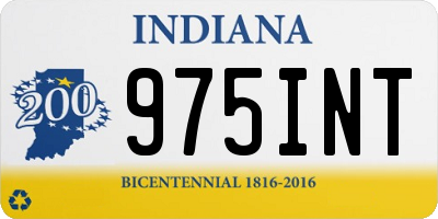 IN license plate 975INT