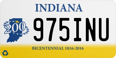 IN license plate 975INU