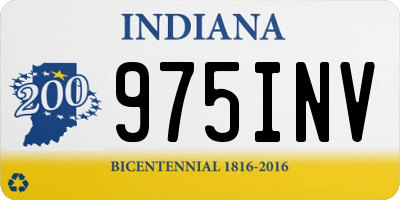 IN license plate 975INV