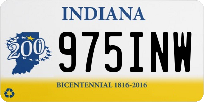 IN license plate 975INW