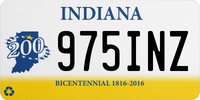 IN license plate 975INZ