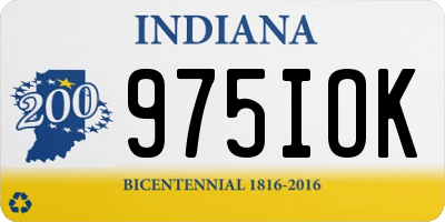 IN license plate 975IOK