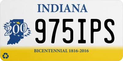 IN license plate 975IPS