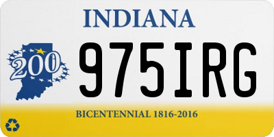 IN license plate 975IRG