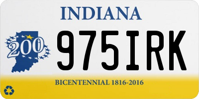 IN license plate 975IRK