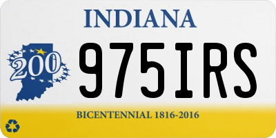 IN license plate 975IRS